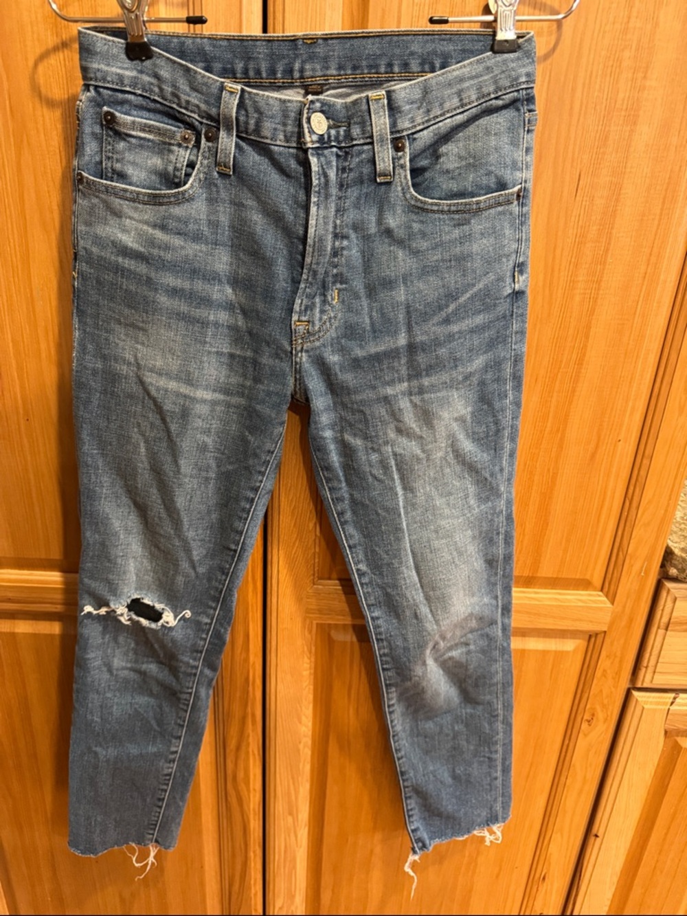 Frye Distressed Cropped Blue Women's Jeans 35” long